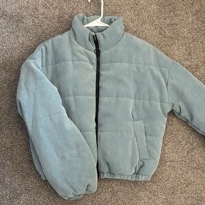 Wild Fable Corduroy Puffer Jacket - Light Blue